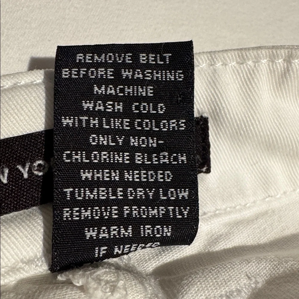 NEW YORK & COMPANY 100% COTTON JEAN SHORTS POCKETS CARGO UTILITY JORTS 12 WHITE